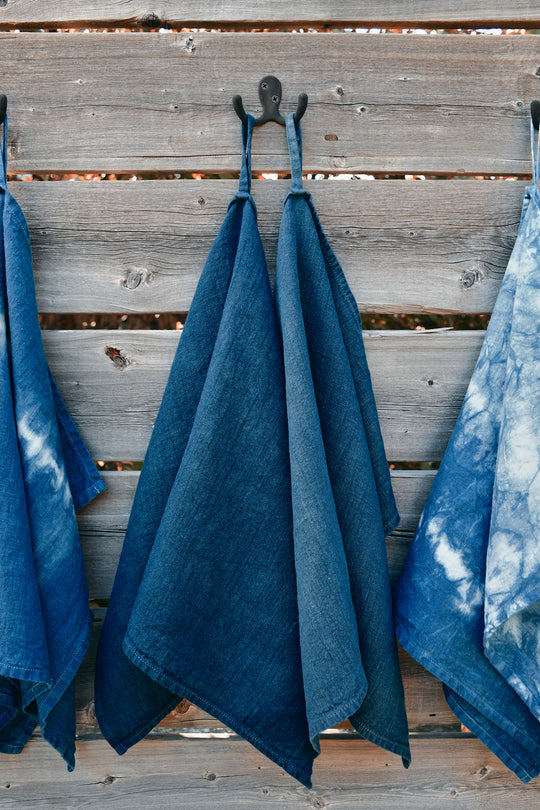Linen Tea Towel - Just Blue