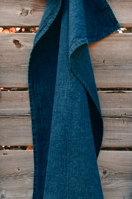 Linen Table Runner - Just Blue
